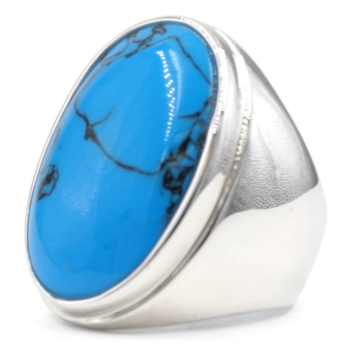 Large Single Stone Turquoise Ring