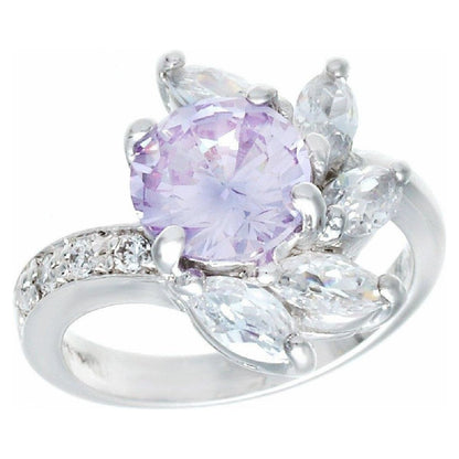 Marquise Spray Cluster Lavender Purple Stone Statement Ring