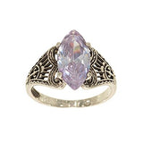 Filigree Marquise Lavender Stone Antique Style Setting Ring