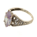 Filigree Marquise Lavender Stone Antique Style Setting Ring