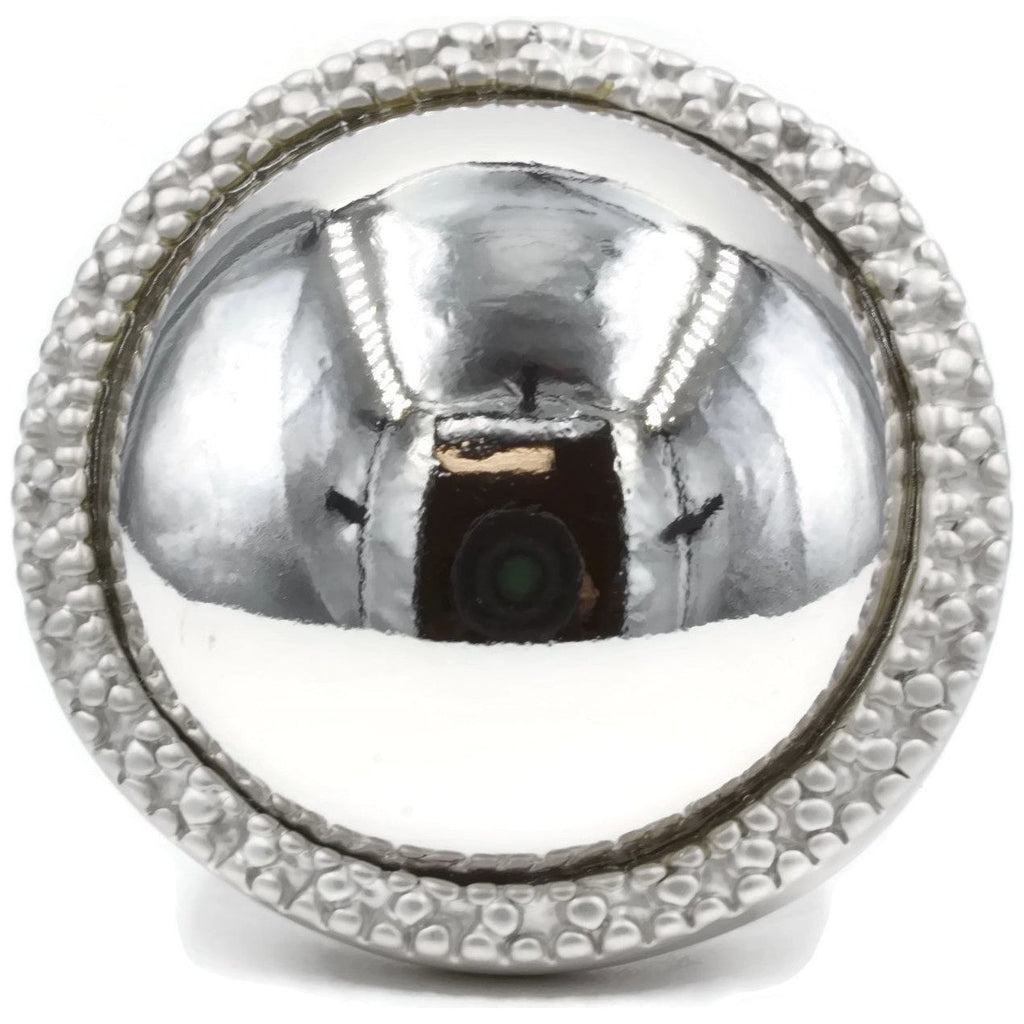 Large Dome Top Two Tone Matte Shiny Finish Ring