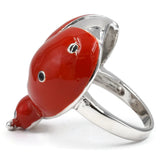 Large 3D Ladybug Red Epoxy Ring