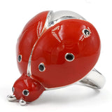 Large 3D Ladybug Red Epoxy Ring