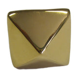 Wide Trendy Pyramid Gold Tone Fashion Ring