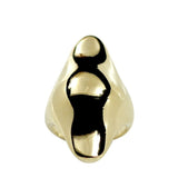 Mini Armor Shield Inspired Gold Tone Knuckle Ring