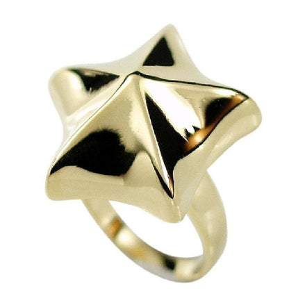 Nautical Star 14K Gold Finish Ring