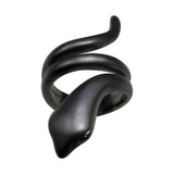 Wraparound Snake Matte Black Ring