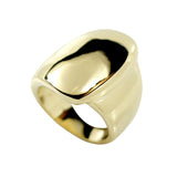 Big Solid Abstract Fold Over Gold Tone Fashion Ring