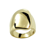 Big Solid Abstract Fold Over Gold Tone Fashion Ring