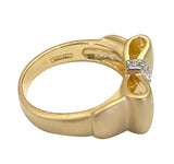 Cute Matte Two Tone Bow Shaped Ring