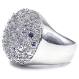 Huge Seventy-Stone Pave Statement Dome Ring