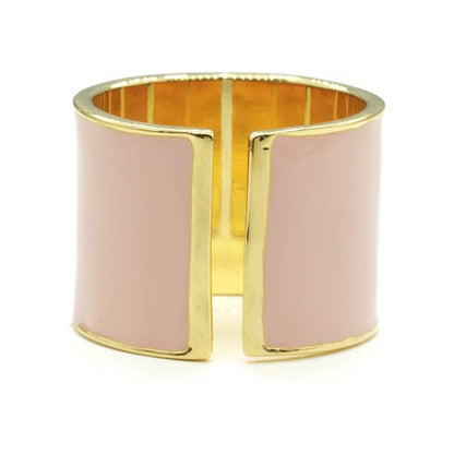 Split Shank Cigar Band 14K Gold Fashion Ring in Pink