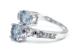 Delicate Crossover Pale Blue Aqua Spinel Ring